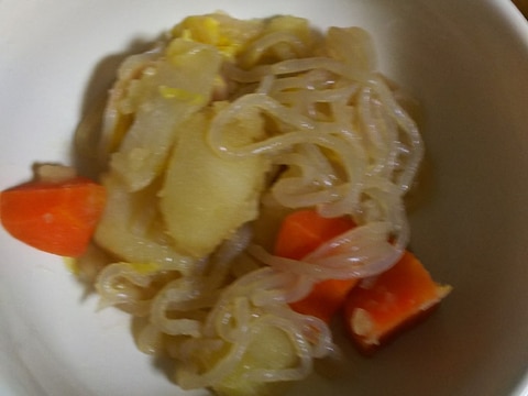 白菜とじゃが芋と糸こんにゃくの煮物